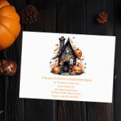 Whimsical Haunted House & Pumpkins Halloween Bash Kaart