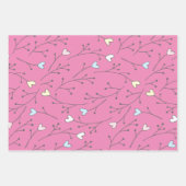 Whimsical Heart Branches Trio Trio Inpakpapier Vel (Voorkant 2)