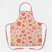 Whimsical Heart Cookie Design in roze tinten Schort (Voorkant)