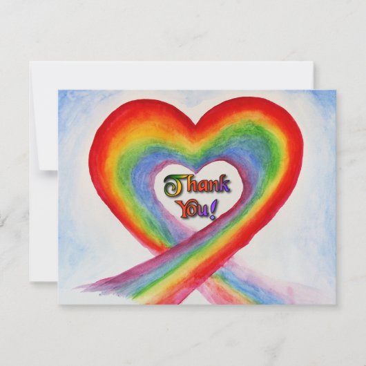 Whimsical Heart Dank u Wenskaart Kaart (Voorkant)