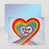 Whimsical Heart Dank u Wenskaart Kaart (Voorkant / Achterkant)