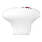 Whimsical Heart Doodle Keramische Knop (Zijkant)