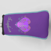 Whimsical Heart gepersonaliseerd Golfheadcover (Voorkant)