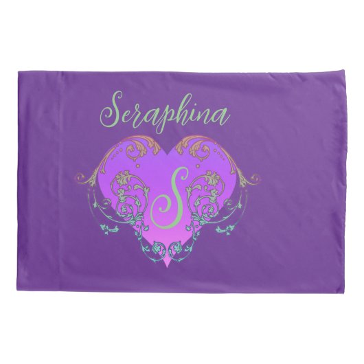 Whimsical Heart gepersonaliseerd Kussensloop (Achterkant-Links)