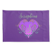 Whimsical Heart gepersonaliseerd Kussensloop (Achterkant-Rechts)