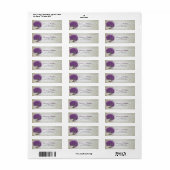 Whimsical Heart Leafed Tree Plum Return-adres Etiket (Full Sheet)