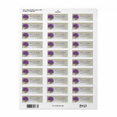 Whimsical Heart Leafed Tree Plum Return-adres Etiket (Full Sheet)