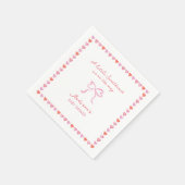 Whimsical Heart Lijst Bow Baby shower Servet (Hoek)