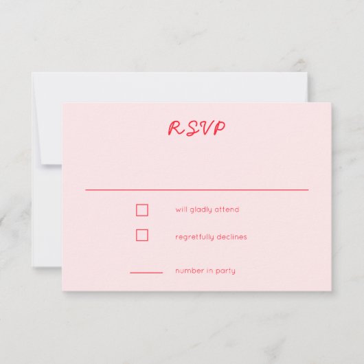 Whimsical Heart Locket Doodle Sketch CUSTOM RSVP Kaartje (Voorkant)