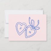 Whimsical Heart Locket Doodle Sketch CUSTOM RSVP Kaartje (Achterkant)