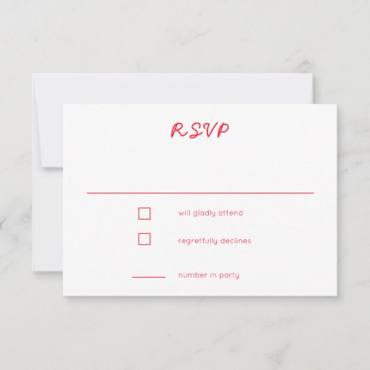 Whimsical Heart Locket Doodle Sketch CUSTOM RSVP Kaartje (Voorkant)