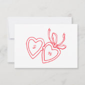 Whimsical Heart Locket Doodle Sketch CUSTOM RSVP Kaartje (Achterkant)