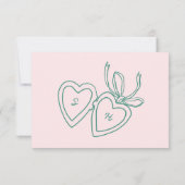 Whimsical Heart Locket Doodle Sketch CUSTOM RSVP Kaartje (Achterkant)
