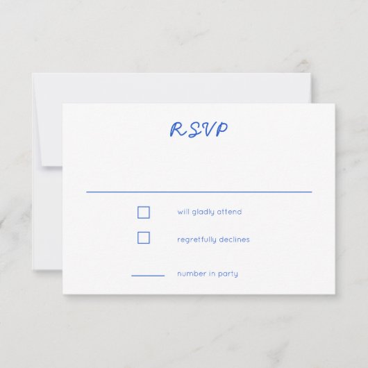 Whimsical Heart Locket Doodle Sketch CUSTOM RSVP Kaartje (Voorkant)