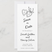 Whimsical Heart Locket Doodle Sketch Digitale STD Kaart (Voorkant)