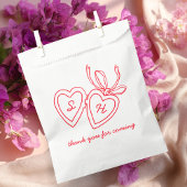 Whimsical Heart Locket Doodle Sketch Modern CUSTOM Bedankzakje