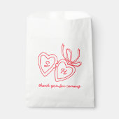 Whimsical Heart Locket Doodle Sketch Modern CUSTOM Bedankzakje (Voorkant)