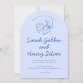 Whimsical Heart Locket Doodle Sketch Modern CUSTOM Kaart (Voorkant)