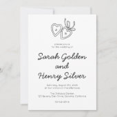 Whimsical Heart Locket Doodle Sketch Modern CUSTOM Kaart (Voorkant)