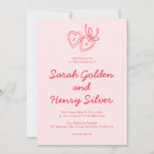 Whimsical Heart Locket Doodle Sketch Modern CUSTOM Kaart (Voorkant)