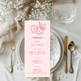 Whimsical Heart Locket Doodle Sketch Modern CUSTOM Menu