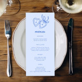 Whimsical Heart Locket Doodle Sketch Modern CUSTOM Menu