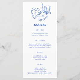 Whimsical Heart Locket Doodle Sketch Modern CUSTOM Menu