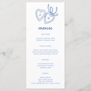 Whimsical Heart Locket Doodle Sketch Modern CUSTOM Menu