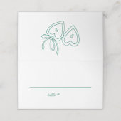 Whimsical Heart Locket Doodle Sketch Modern CUSTOM Plaatskaartje (Buitenkant ongevouwen)