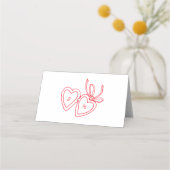 Whimsical Heart Locket Doodle Sketch Modern CUSTOM Plaatskaartje (Achterkant)