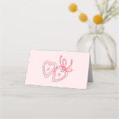 Whimsical Heart Locket Doodle Sketch Modern CUSTOM Plaatskaartje (Achterkant)