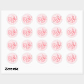 Whimsical Heart Locket Doodle Sketch Modern CUSTOM Ronde Sticker (Vel)