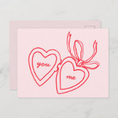 Whimsical Heart Locket Doodle Valentijnsdag Briefkaart (Voorkant / Achterkant)