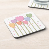 Whimsical Heart Lollipops Bier Onderzetter (Linkerzijde)