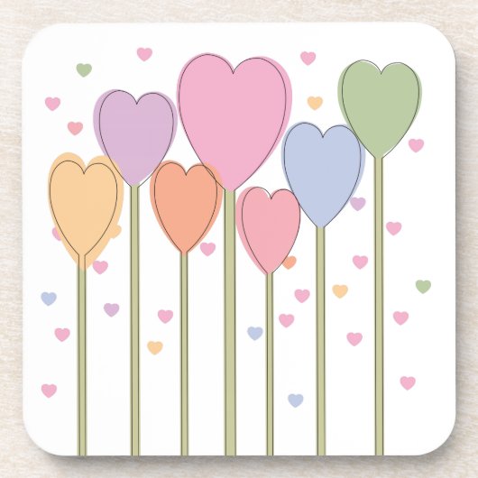 Whimsical Heart Lollipops Bier Onderzetter (Voorkant)