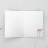 Whimsical Heart Lollipops Feestdagen Kaart (Binnen)