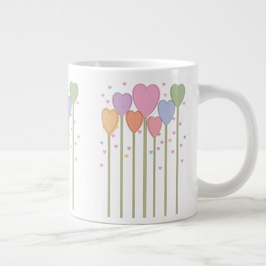 Whimsical Heart Lollipops Grote Koffiekop (Rechts)