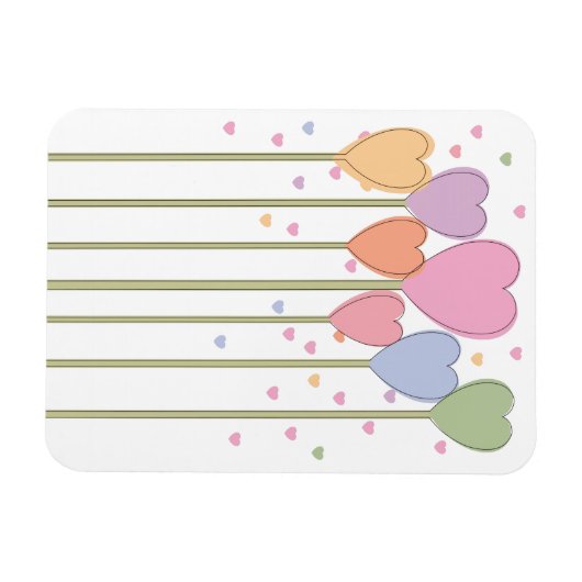 Whimsical Heart Lollipops Magneet (Horizontaal)