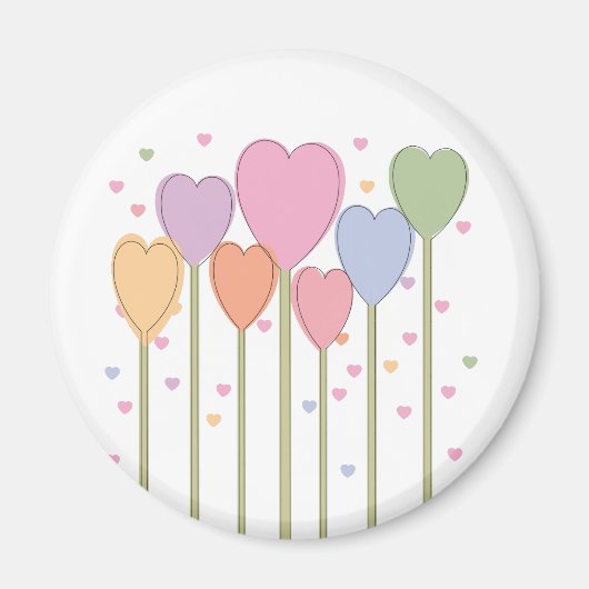 Whimsical Heart Lollipops Magneet (Voorkant)