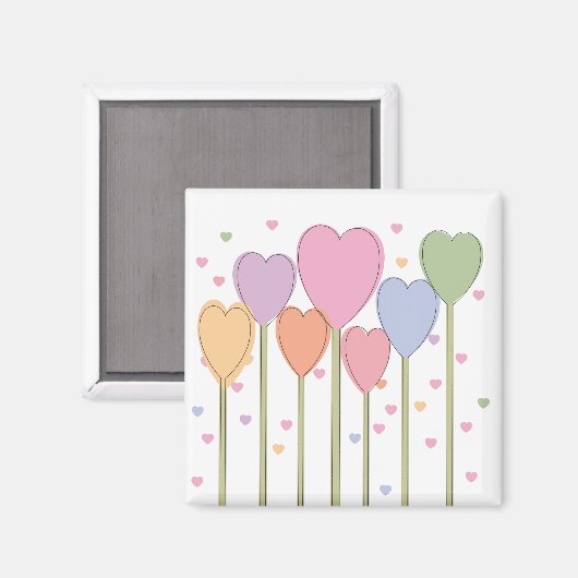 Whimsical Heart Lollipops Magneet (Voorkant / Achterkant)