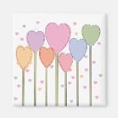 Whimsical Heart Lollipops Magneet (Voorkant)