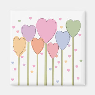 Whimsical Heart Lollipops Magneet