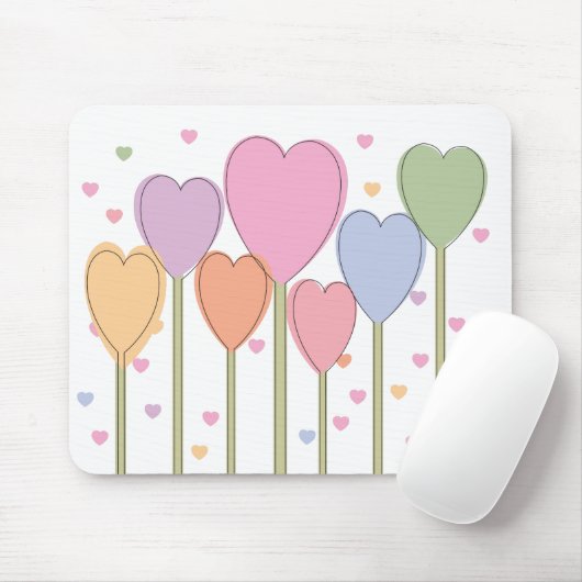 Whimsical Heart Lollipops Muismat (Met muis)