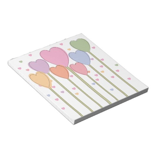 Whimsical Heart Lollipops Notitieblok (Schuin)