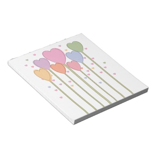 Whimsical Heart Lollipops Notitieblok (Schuin)