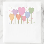 Whimsical Heart Lollipops Rechthoekige Sticker (Tas)