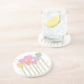 Whimsical Heart Lollipops Zandsteen Onderzetter (Zijkant)