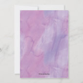 Whimsical Heart Paarse Waterverf Vrijgezellenfeest Kaart (Achterkant)
