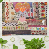 Whimsical Heart Paper Art Keukenhanddoek (Gevouwen)