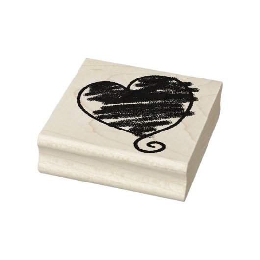 Whimsical Heart Rubberstempel (Stempel)